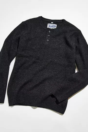 Schott Wool Waffle Henley Long Sleeve Tee | Urban Outfitters (US and RoW)