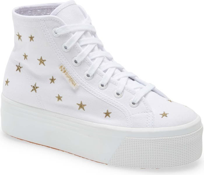 2705 Embroidered Platform High Top Sneaker | Nordstrom