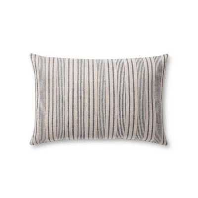 Magnolia Home By Joanna Gaines X Loloi Elaine Beige / Navy Pillow | Wayfair North America