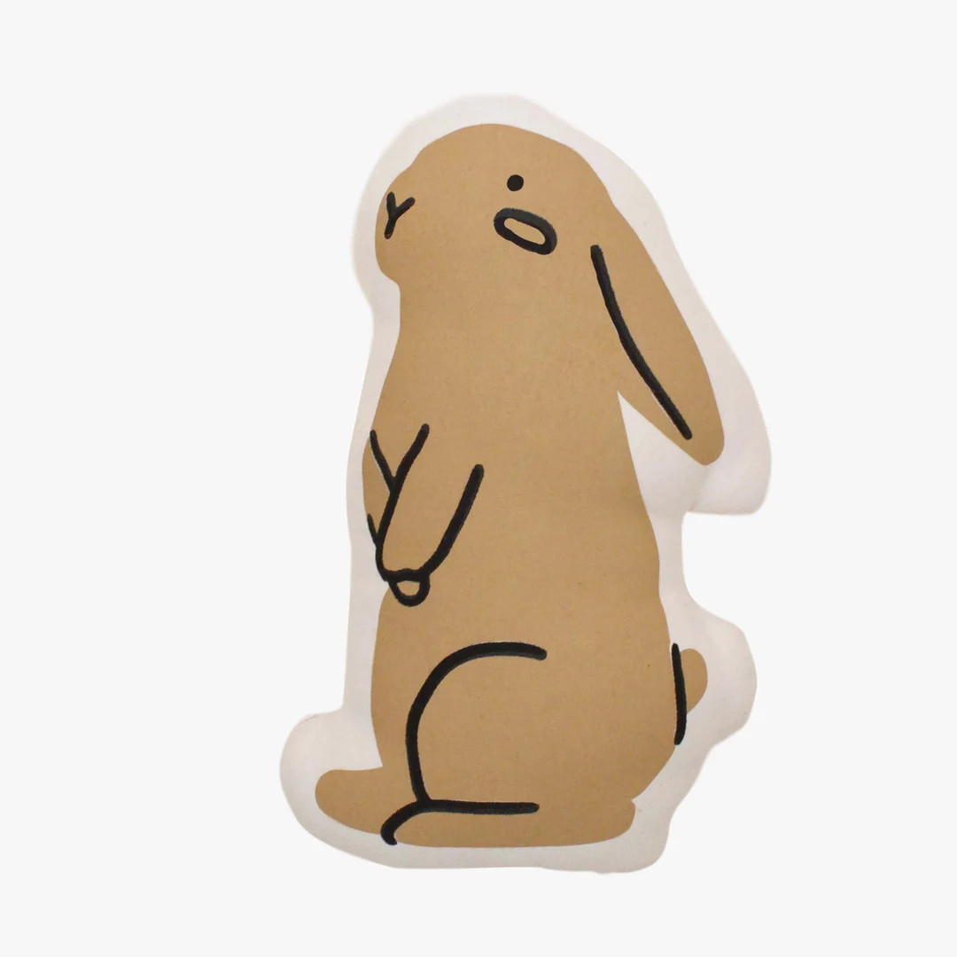 Bunny Pillow Tan Easter Bunny Easter Basket Rabbit Throw Pillow Woodland Animal Decor Brown Bunny... | Etsy (US)