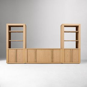 Cutler Oak Media Set (144") | West Elm (US)