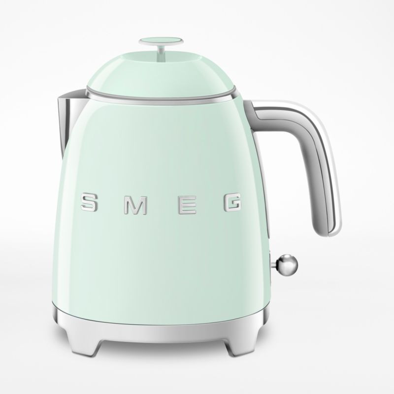 Smeg Pastel Green Mini Electric Tea Kettle + Reviews | Crate & Barrel | Crate & Barrel