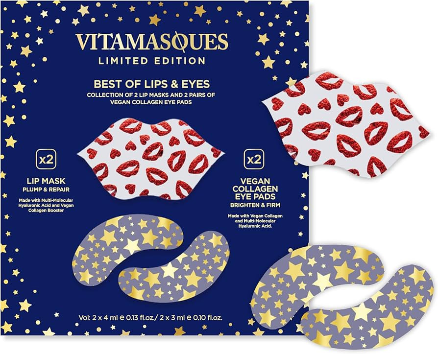 Lip Mask and Collagen Eye Pad Gift Set, Best of Lips & Eyes - 4 Piece Set, Plump & Repair Lip Mas... | Amazon (US)