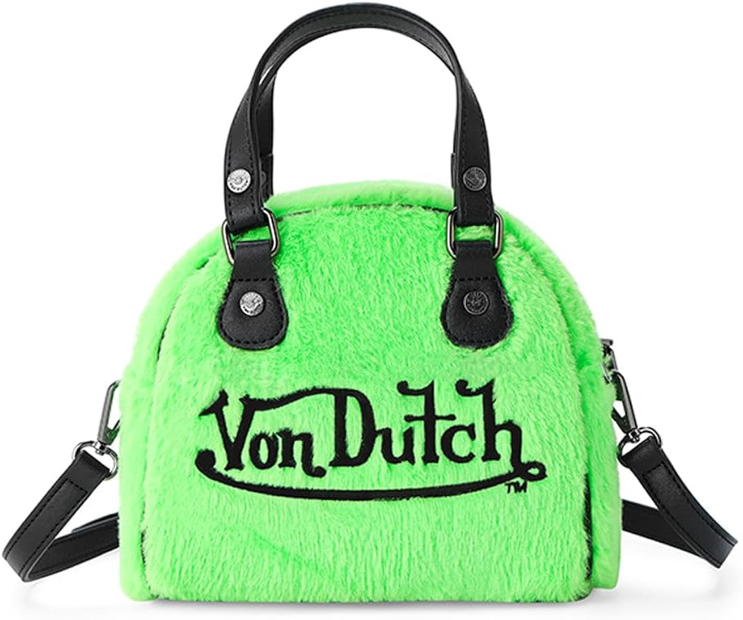 Von Dutch Womens Furry Bowling Bag Purse - Stylish Women's Handbag with Adjustable Strap, Spaciou... | Amazon (US)