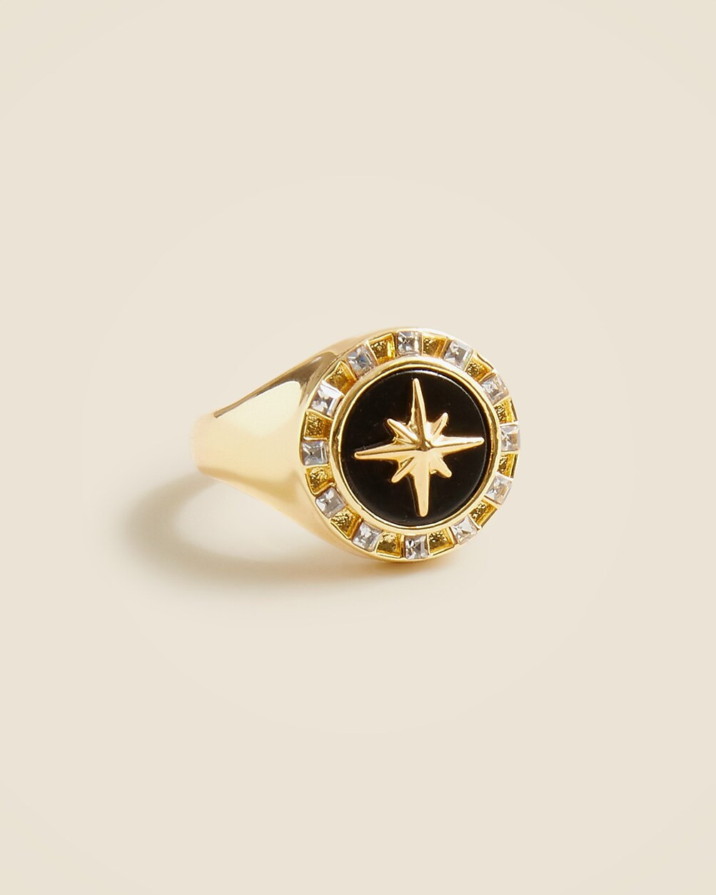 Onyx medallion ring | J. Crew US