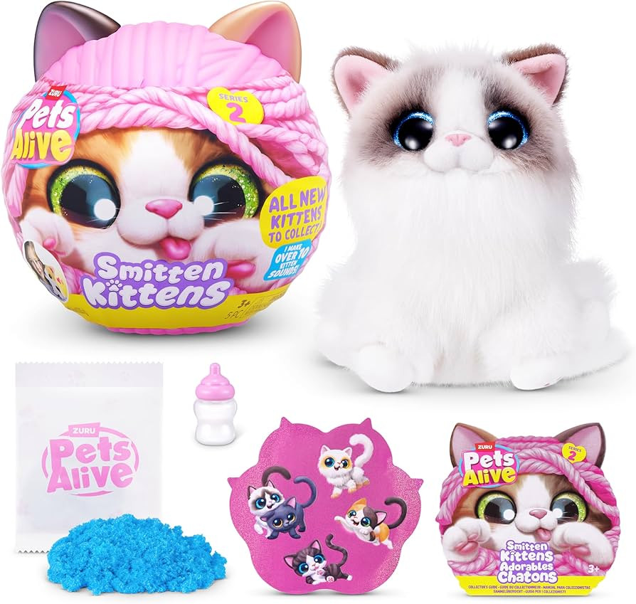 Pets Alive Smitten Kittens Series 2 (Ragdoll) by ZURU – Interactive Plush Cat Toy with 10 Sound... | Amazon (US)