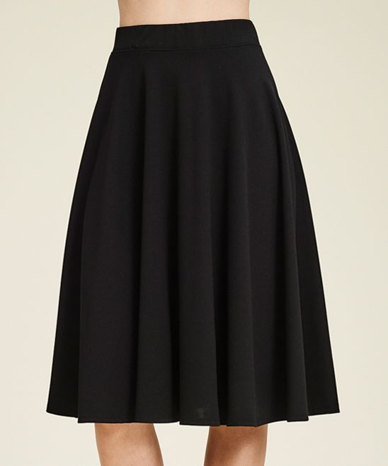 Black A-Line Skirt - Women | zulily