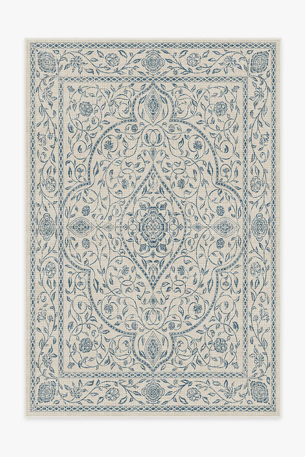 Vianna Blue & Ivory Rug | Ruggable
