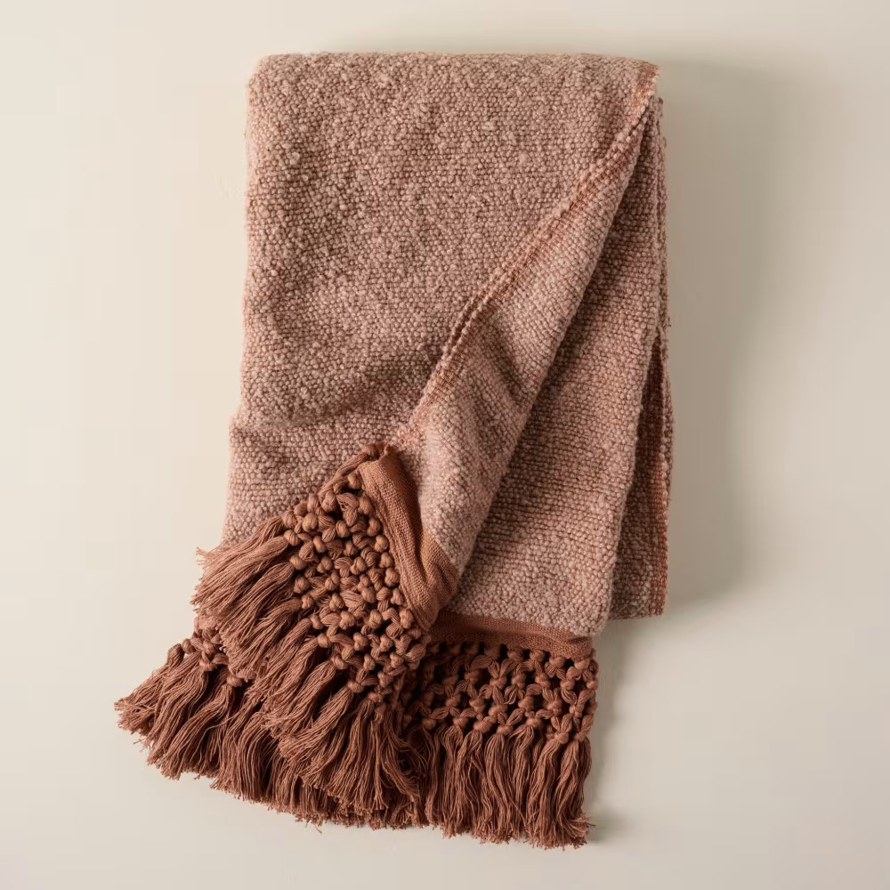 Desert Clay Essential Tassel Throw | Magnolia