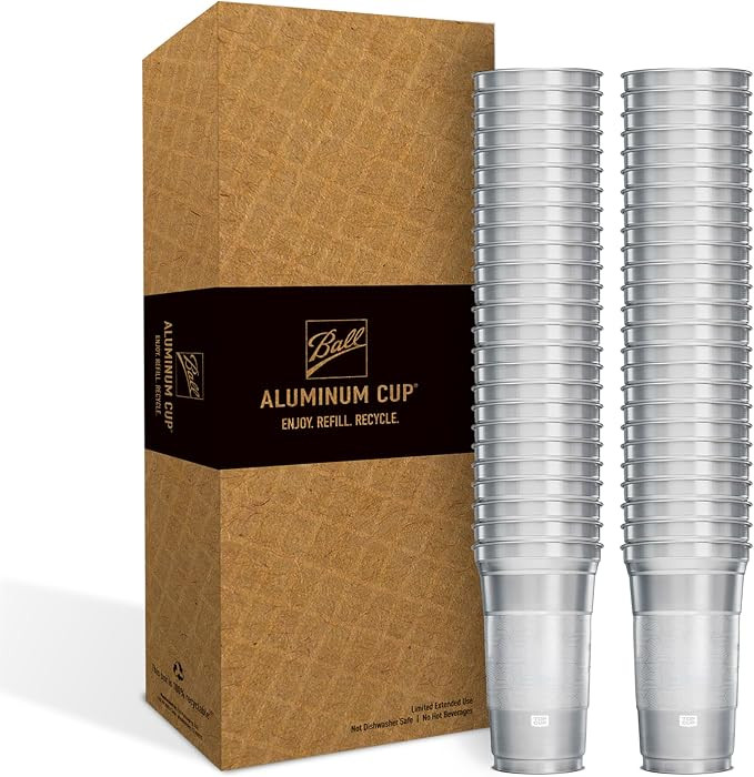Top Cup – 12 Ounce, 50 Count, Reusable Aluminum Party Cups | Stealth Design | Cold-Holding, Rec... | Amazon (US)