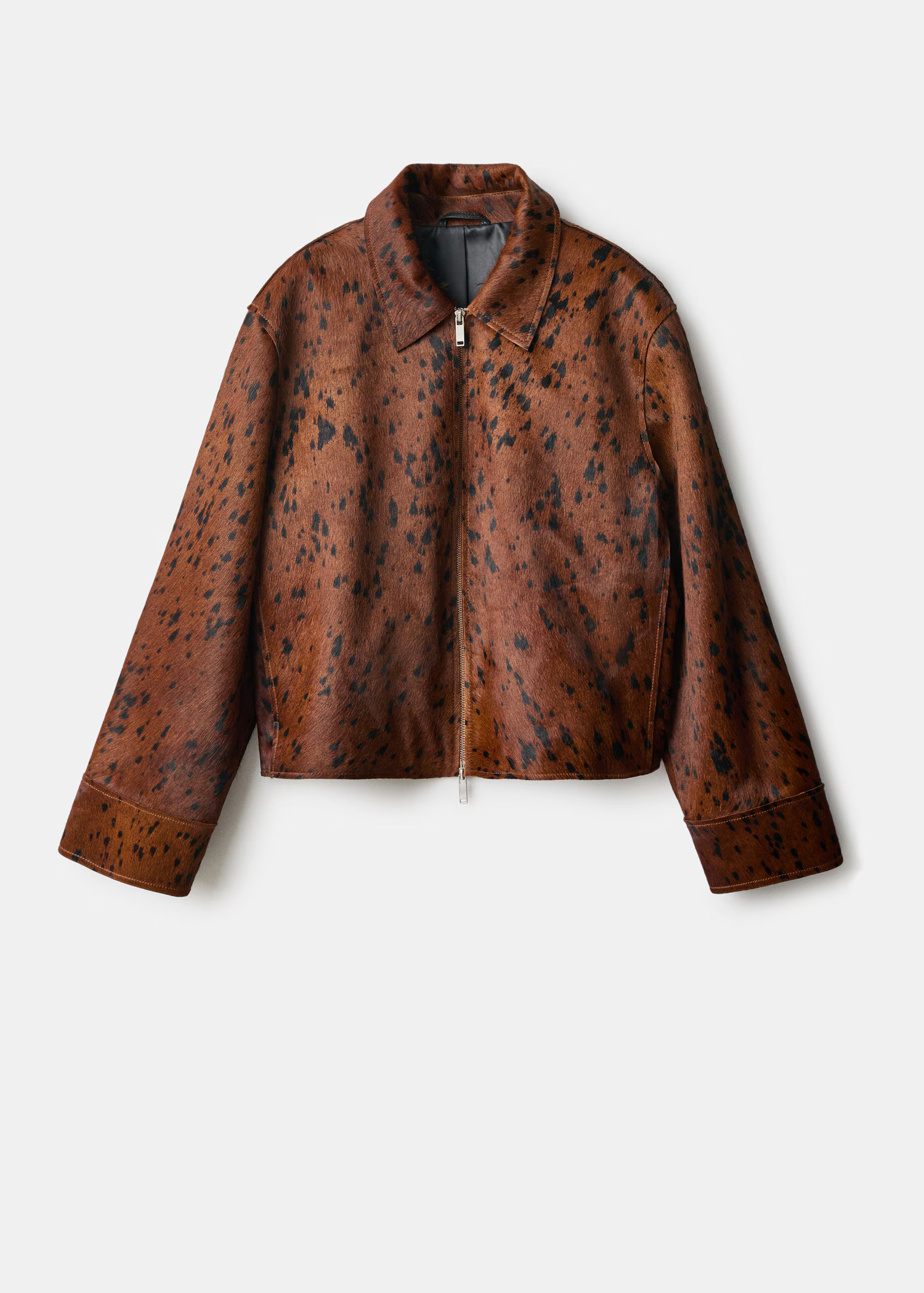 100% leather fur jacket - Women | MANGO United Kingdom | MANGO (UK)