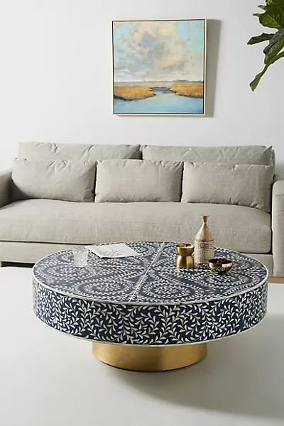 Targua Scroll Vine Inlay Coffee Table | Anthropologie (US)