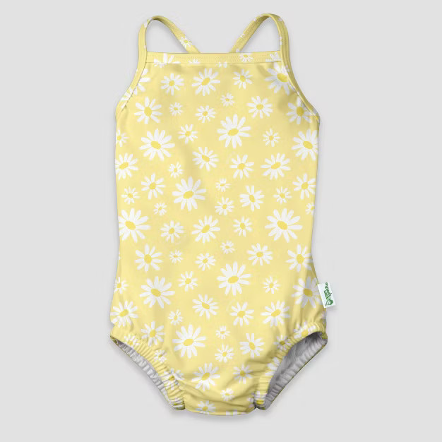 green sprouts Toddler Girls' One Piece Swimsuit with Built-In Diaper - Yellow | Target