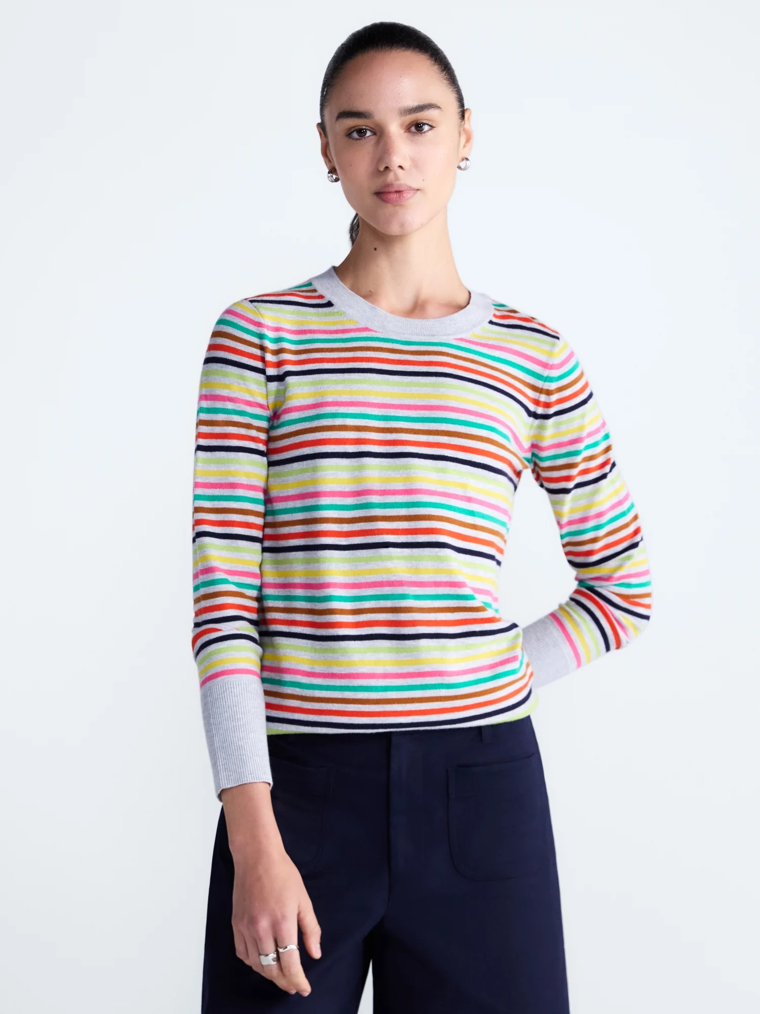 Free Assembly Women's and Women's Plus Cozy Yarn Crewneck Sweater, Midweight, Sizes XS-4X | Walmart (US)