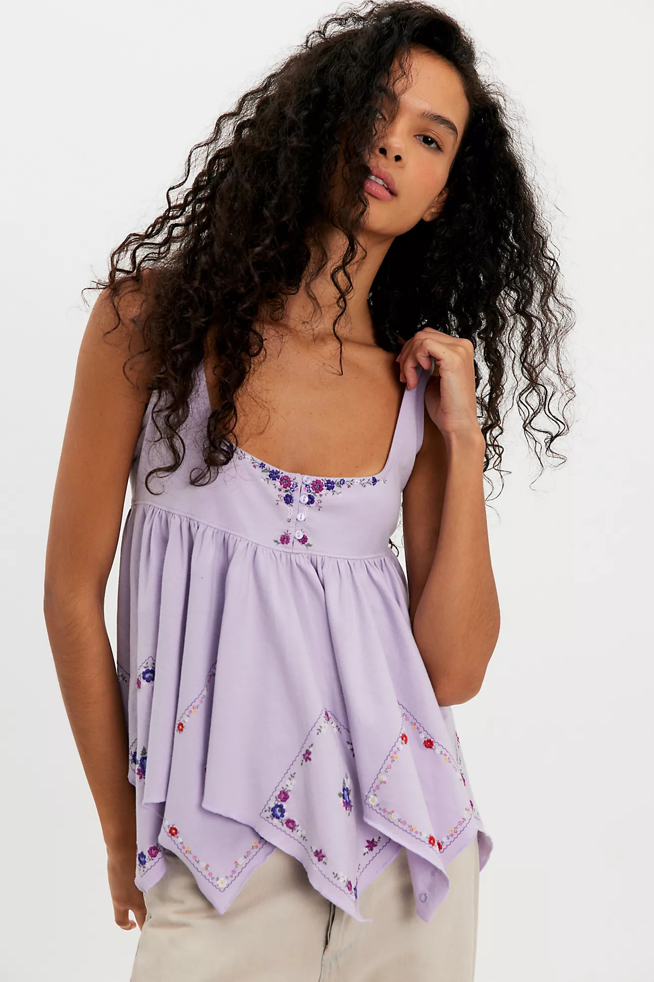 Deja Vu Embroidered Babydoll Top | Free People (Global - UK&FR Excluded)