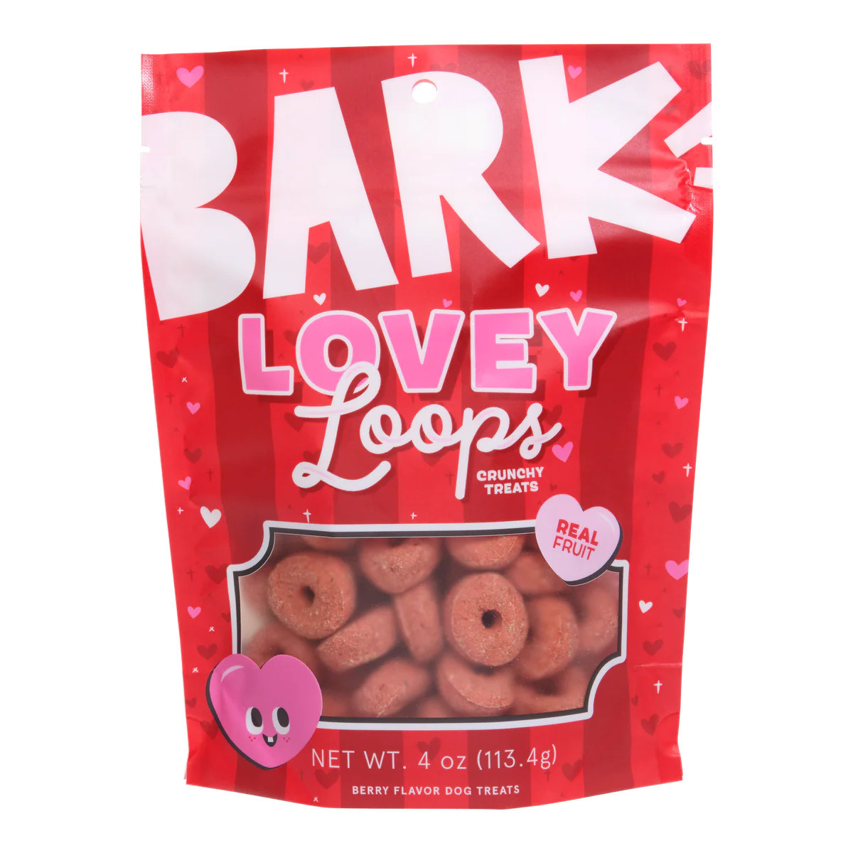 Lovey Loops Vegetarian Hard & Crunchy Dog Treats, 4 oz | BARK