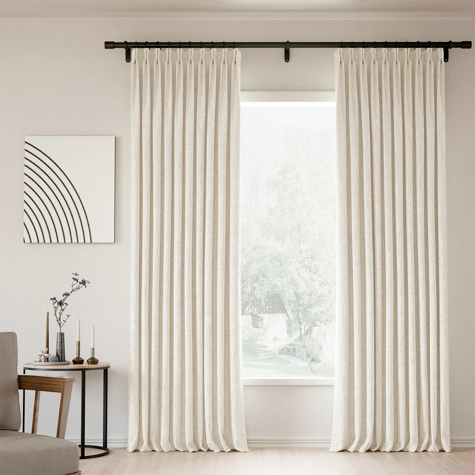 Lille Linen Curtains Drapes Pinch Pleated | Homerilla
