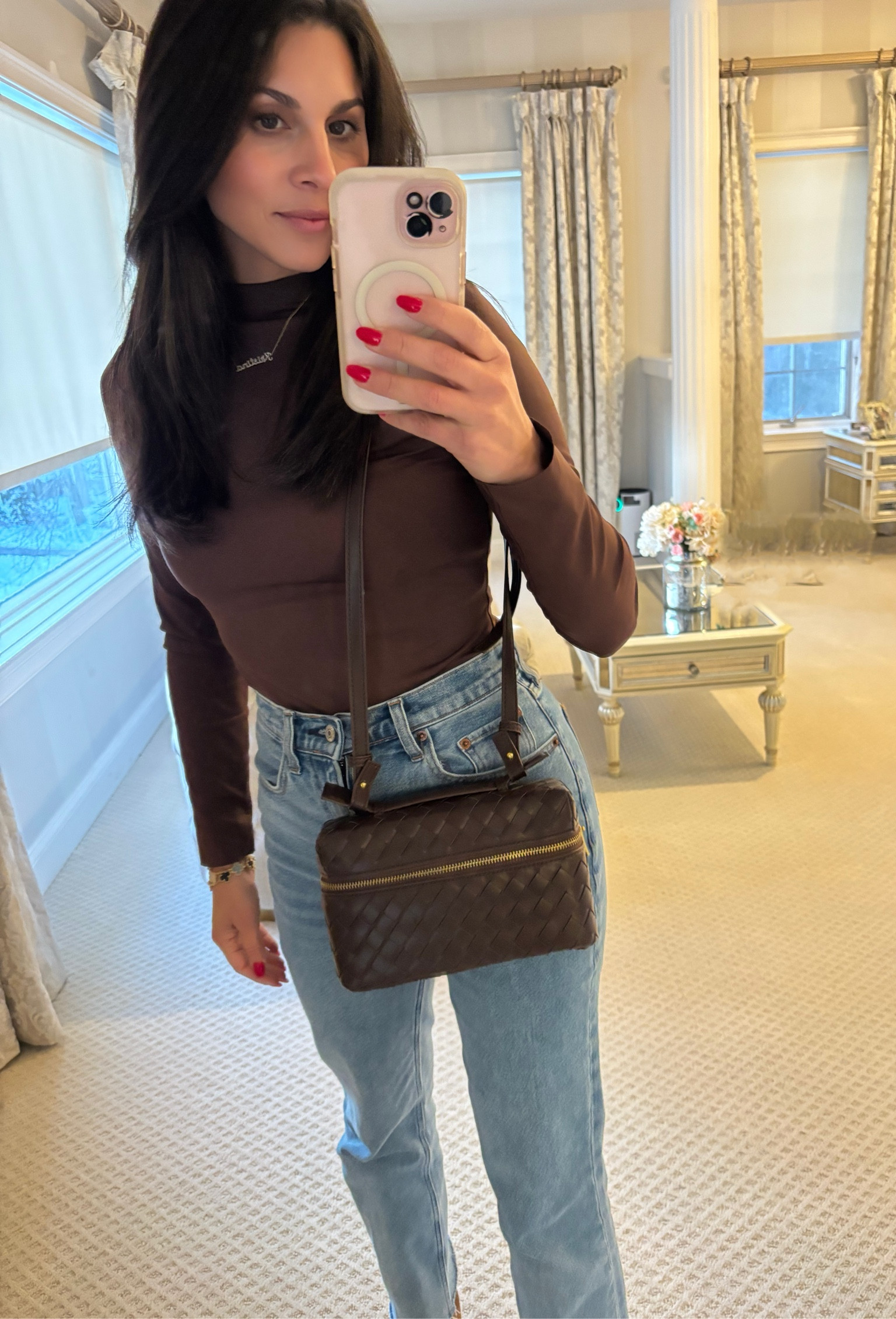 
Chocolate tones & affordable finds 🍫✨
This designer-inspired bag was my Pink Spotlight on this week’s podcast, and I am obsessed! The quality is amazing, the texture is stunning, and the price? Unreal. Such a chic, trendy piece that elevates any outfit—especially loving it with denim and a fitted top.

Find it linked in my LTK! 🤎 #LTKfinds #affordablefashion #trendylooks

