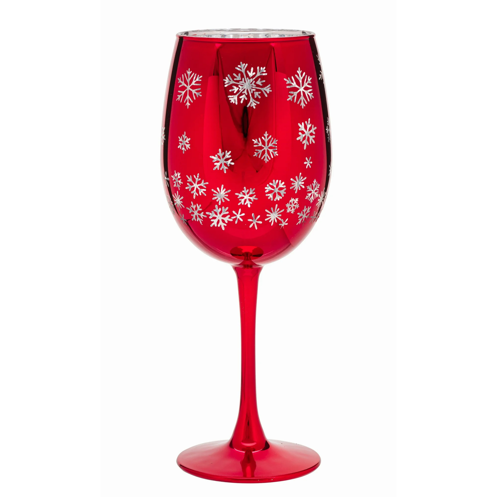 Snowflake Wine Glass 15.5 OZ Holiday Time | Walmart (US)