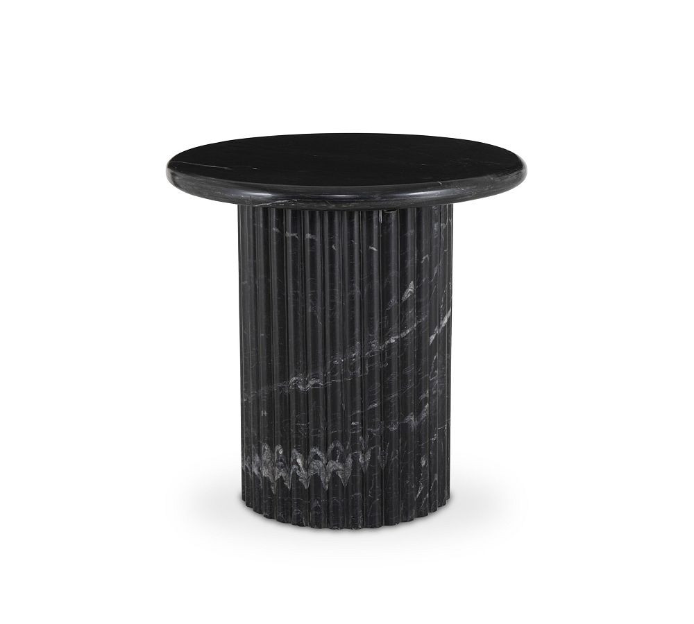 Dusky Round Marble End Table (20") | Pottery Barn (US)
