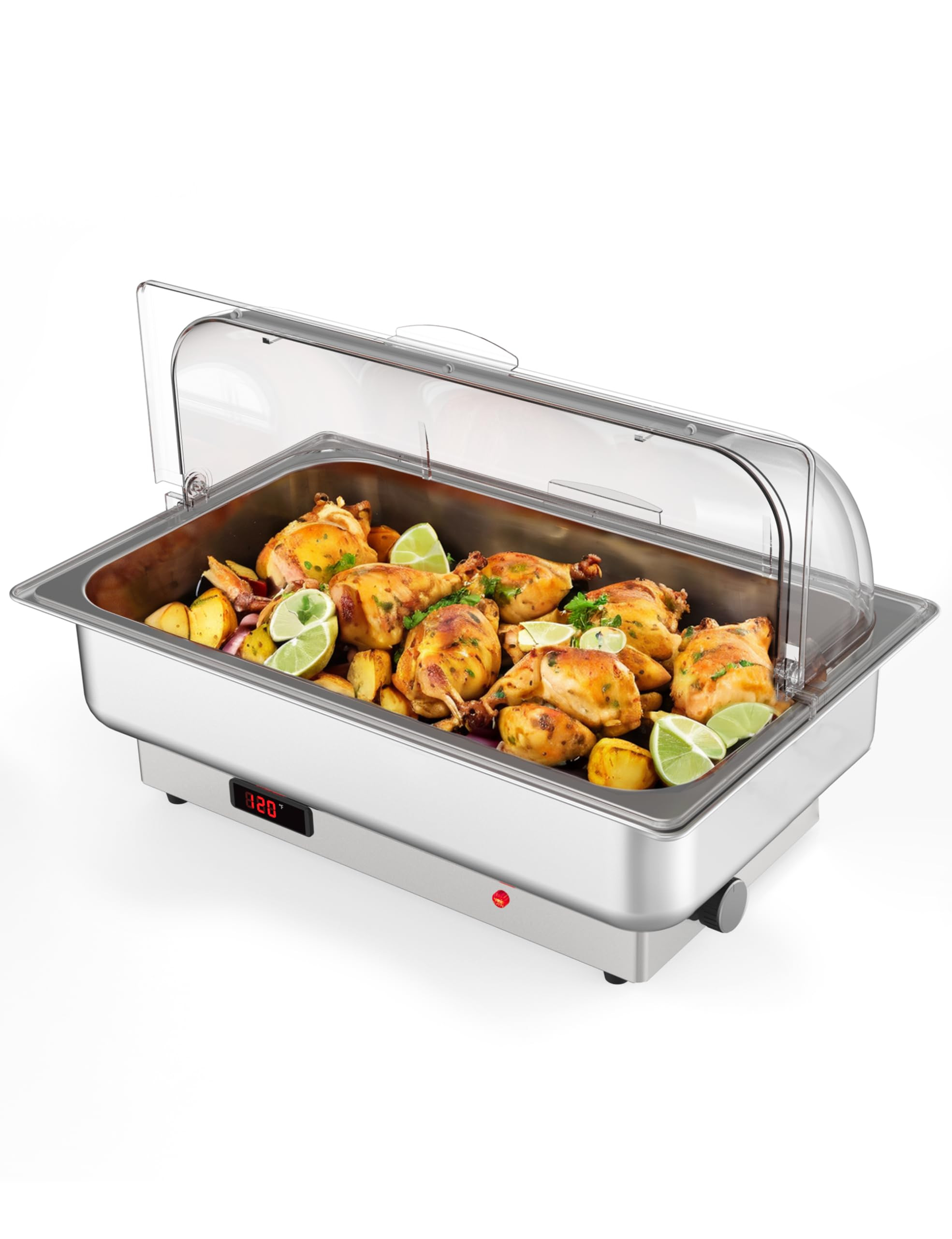 Chafing Dish Electric Buffet Set,9 QT Stainless Steel Food Servers and Warmers with Temperature C... | Amazon (US)