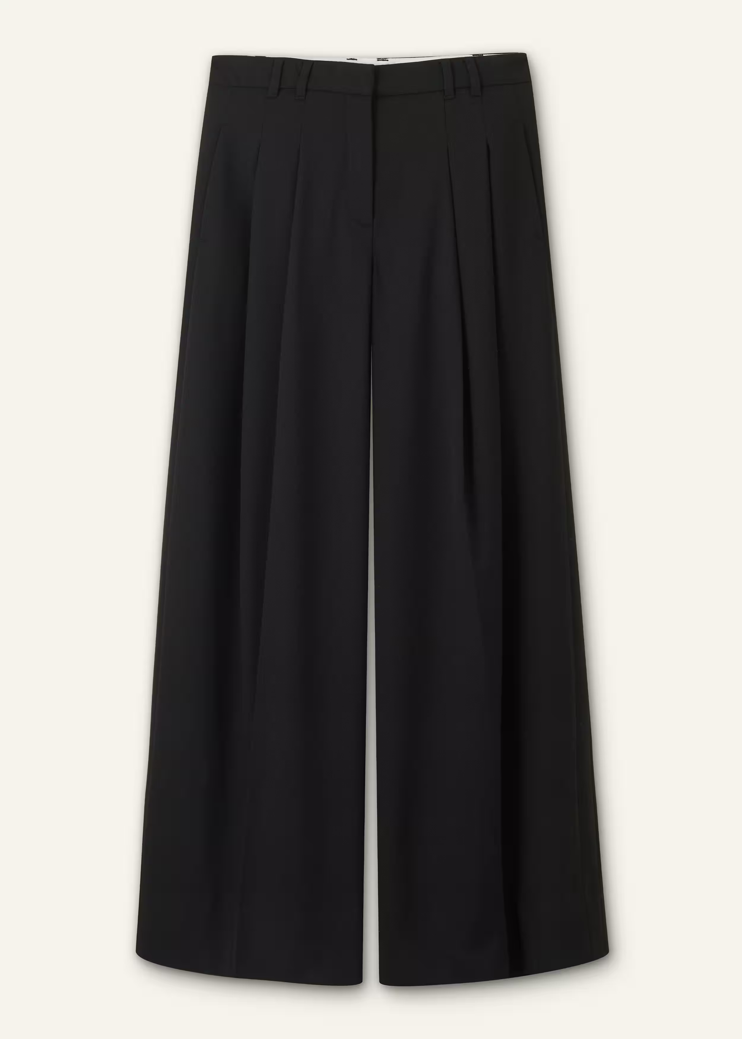 Pleated Wide-Leg Trouser Wool Blend | ME+EM Global (Excluding US)