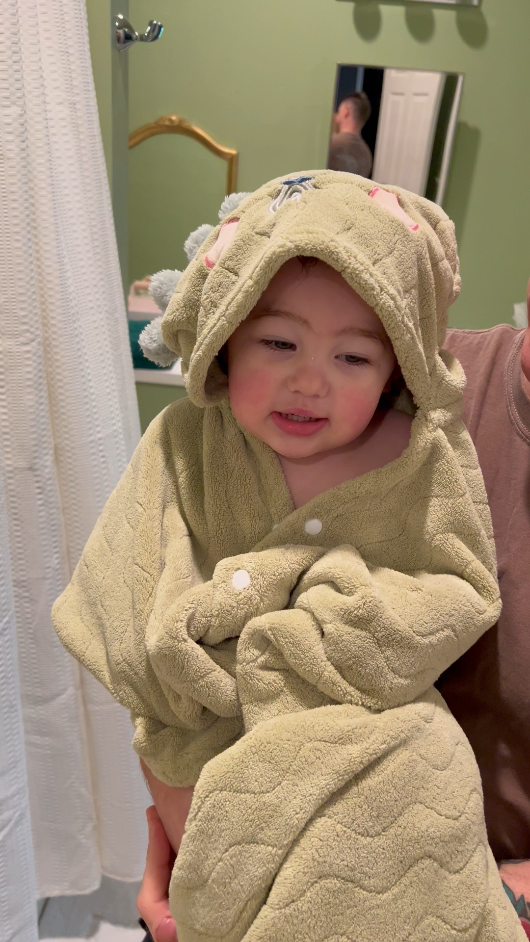 The sweetest toddler sized hooded towel! I love that it has a snap so it stays on! 

#LTKKids #LTKBaby #LTKFamily