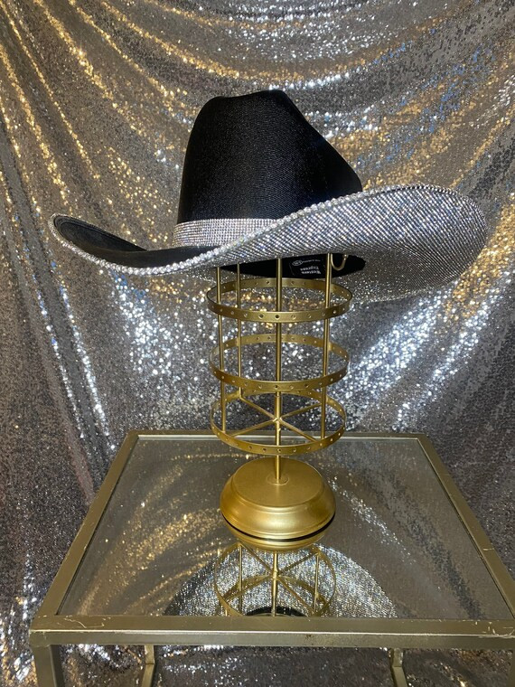 Custom Black Rhinestone Hat - Etsy | Etsy (US)