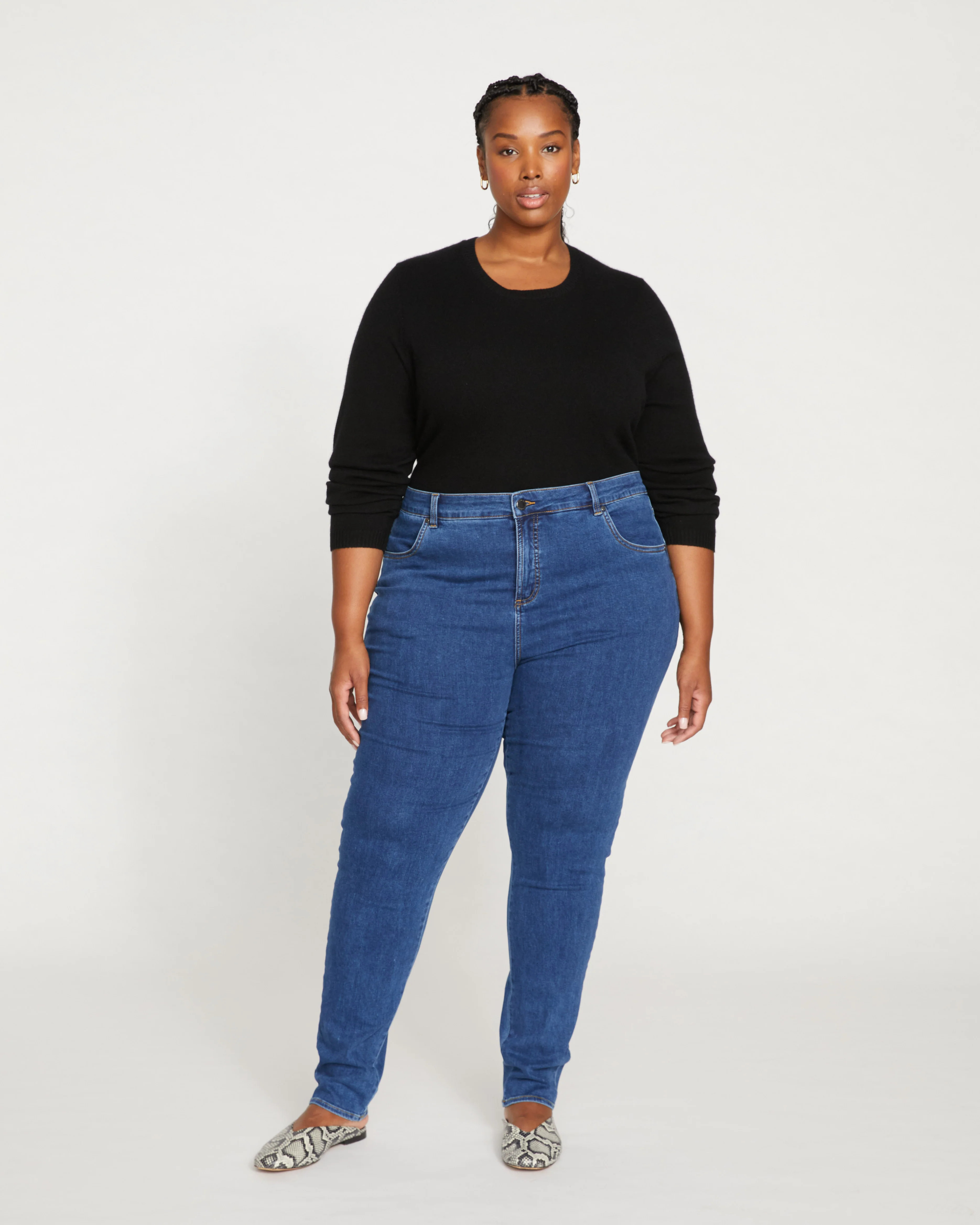Seine High Rise Skinny Jeans 32 Inch - Odeon Blue | Universal Standard