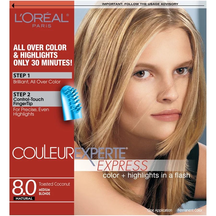 L'Oreal Paris Couleur Experte Hair Color + Highlights, Medium Blonde - Toasted Coconut, 1 Kit | Walmart (US)