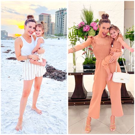 Sale alert!!!  Charli and I’s matching shorts and jumpsuit are 30% off work code TAKE30 🙌. We’ve worn these so much and they’re definitely neutral year round pieces! I’m grabbing Charli the next size up in the shorts so we can match longer 😆

Pink lily, mommy and me matching, mama and mini, twinning, Krista Horton, 

#LTKunder50 #LTKsalealert #LTKkids