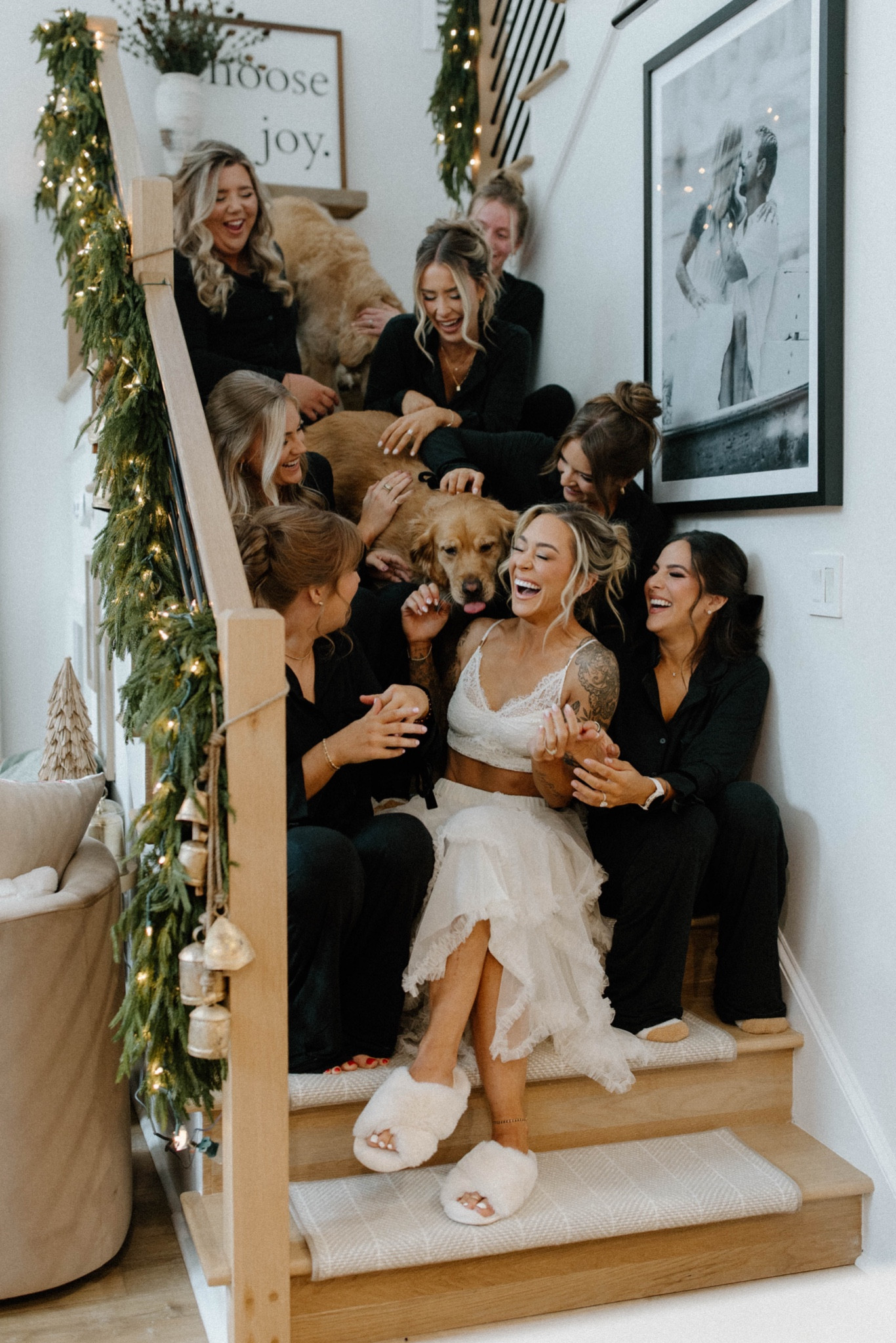 The morning of — ✨🎀💍 getting ready w/ my girls! Linking their velvet bow pj sets I got + my fit! 🖤🤍 bralette is old from aerie but I linked similar! 

Bride / wedding day / bridesmaids / pajamas / matching sets / white outfit / wedding / bridal inspo / Holley Gabrielle 

#LTKStyleTip #LTKFindsUnder100 #LTKWedding