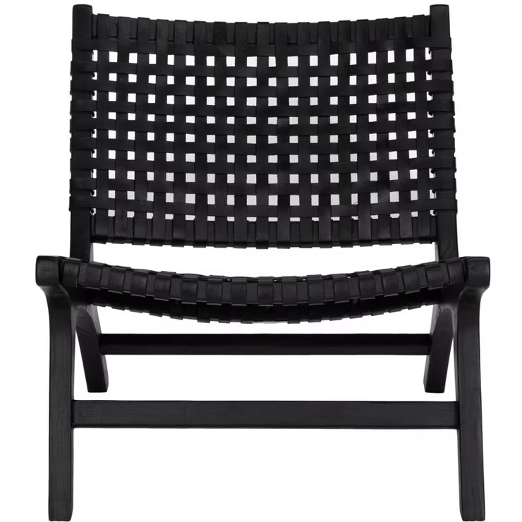 Luna Leather Woven Accent Chair  - Safavieh | Target