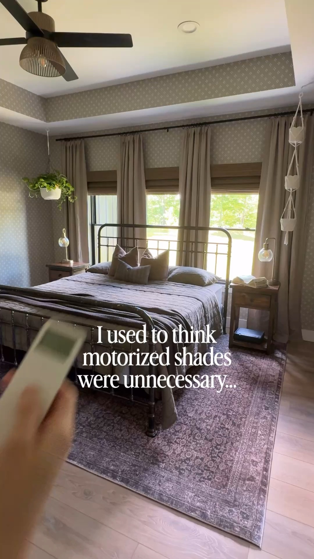 I honestly used to think motorized shades felt unnecessary.

Until we had babies sharing our room 😂

+ once we started using them, I realized how often we’re actually darkening the room throughout the day for naps, bedtime, lighting changes, etc.

AND with our bed sitting directly in front of 3 windows, adjusting blinds and curtains isn’t exactly as simple as just reaching over and opening them 😅

Since having more kids and being on a “simple living” journey, I’ve learned to really value anything that simplifies our everyday routines in this season of life.

You can even see in the “before” clip (at 14 sec) that our curtain rod had started bending in the middle from how often we were constantly pulling the curtains open & closed throughout the day 😅

Which honestly just proved to me how much wear and tear those little repeated tasks create over time.

These motorized shades were gifted to us by @twopagescurtains for our room refresh, and they’ve genuinely become one of those “special” conveniences we use way more than I expected.

If you’ve been considering shades too, they gave me a code BRANDY to save you a little money 🤍

I am of course all for a home that works alongside us instead of against us.

PS — PEEP THE BEDROOM SNEAK PEAK 😭😭

Deets: 

Color: Rae-S / Antler S14
Blackout / no edge binding

#gifted #twopageshome #twopagescurtains #cozyhome #simplehome