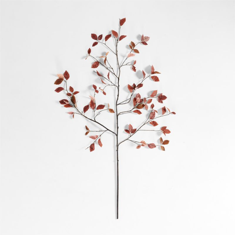 Faux Rust Leaf Branch 66" + Reviews | Crate & Barrel | Crate & Barrel
