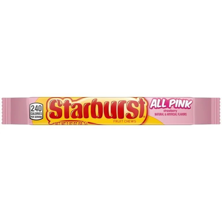 Starburst All Pink Fruit Chews Chewy Candy, Full Size - 2.07 oz | Walmart (US)