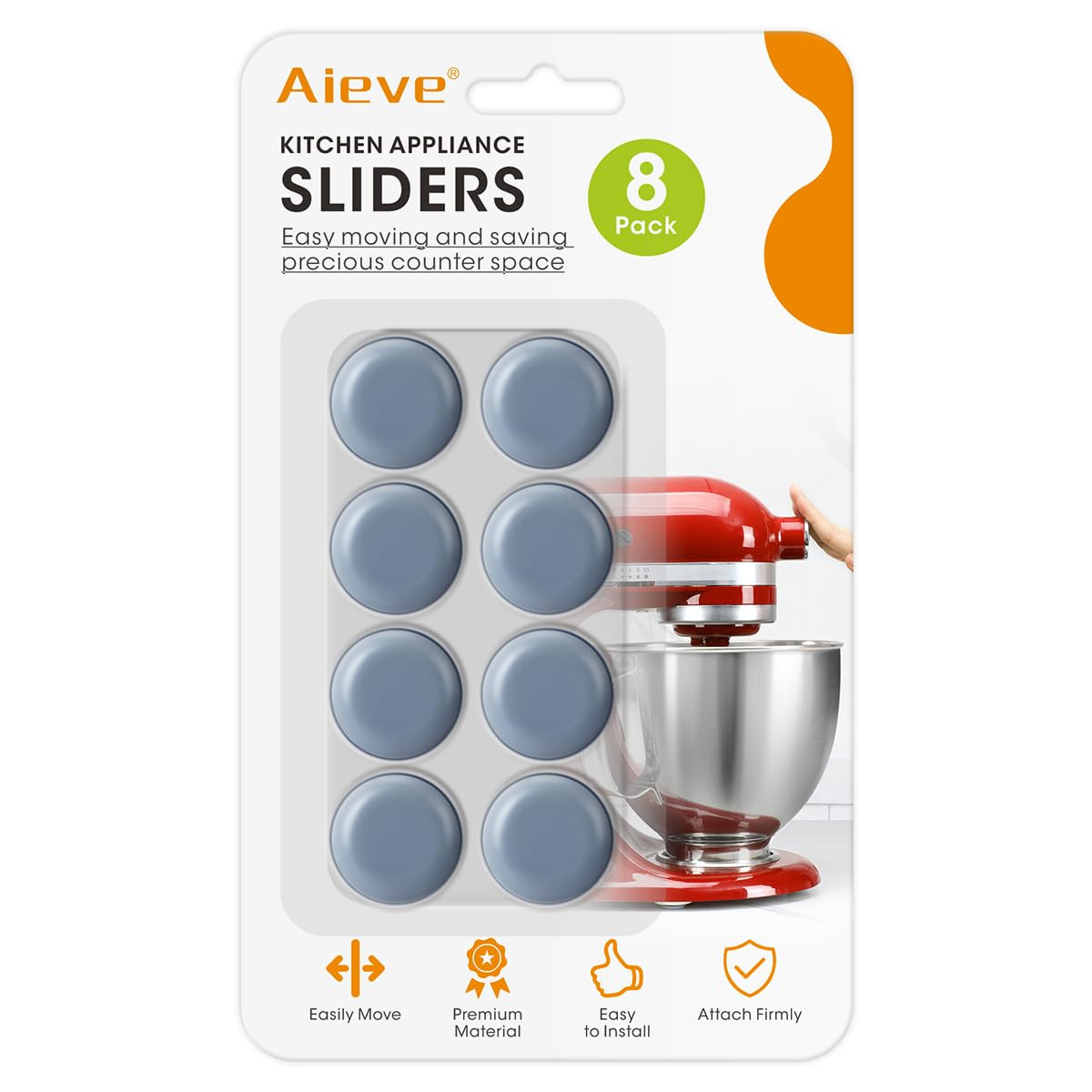 Aieve Appliance Sliders, 8 Pcs Small Appliance Slider for Countertop, Self Adhesive Home Finds Ca... | Amazon (US)
