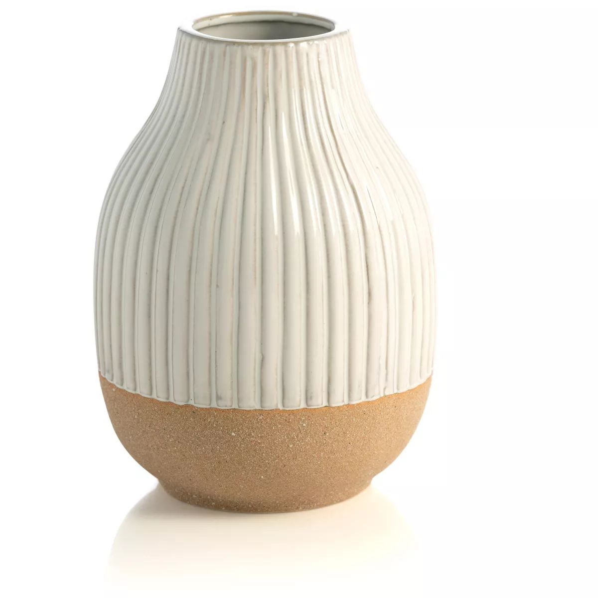 Shiraleah White Decorative Loma Vase with Terrecotta base | Target