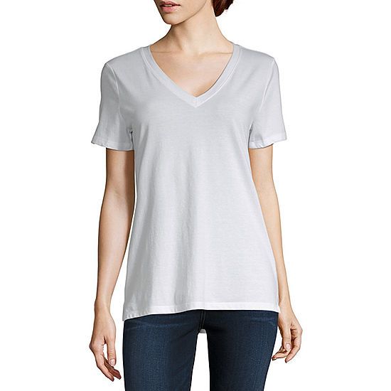 a.n.a Short Sleeve V-Neck T-Shirt - Tall | JCPenney