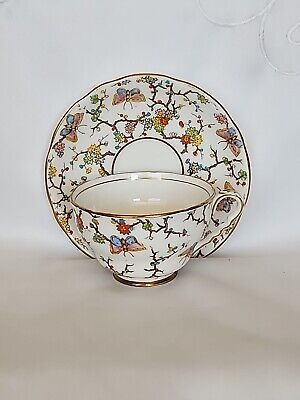 LOVELY ROYAL STAFFORD TEA CUP & SAUCER BUTTERFLY & FLORAL BONE CHINA ENGLAND | eBay US