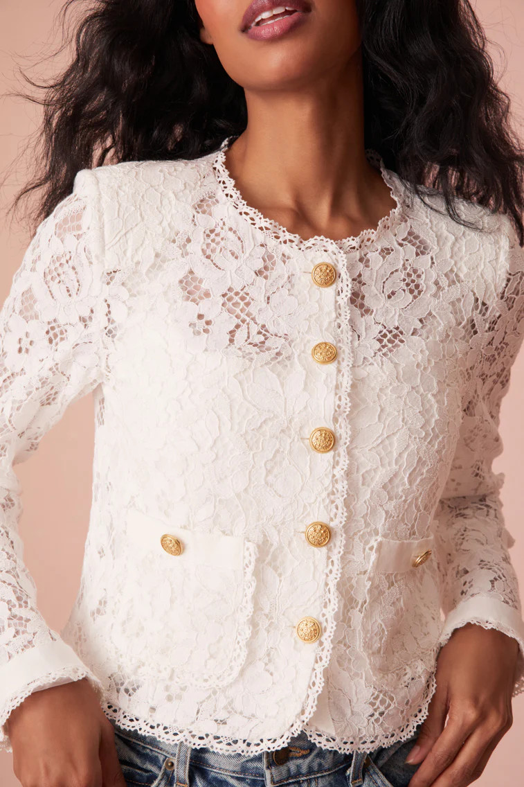 Richard Sheer Lace Jacket | LOVESHACKFANCY