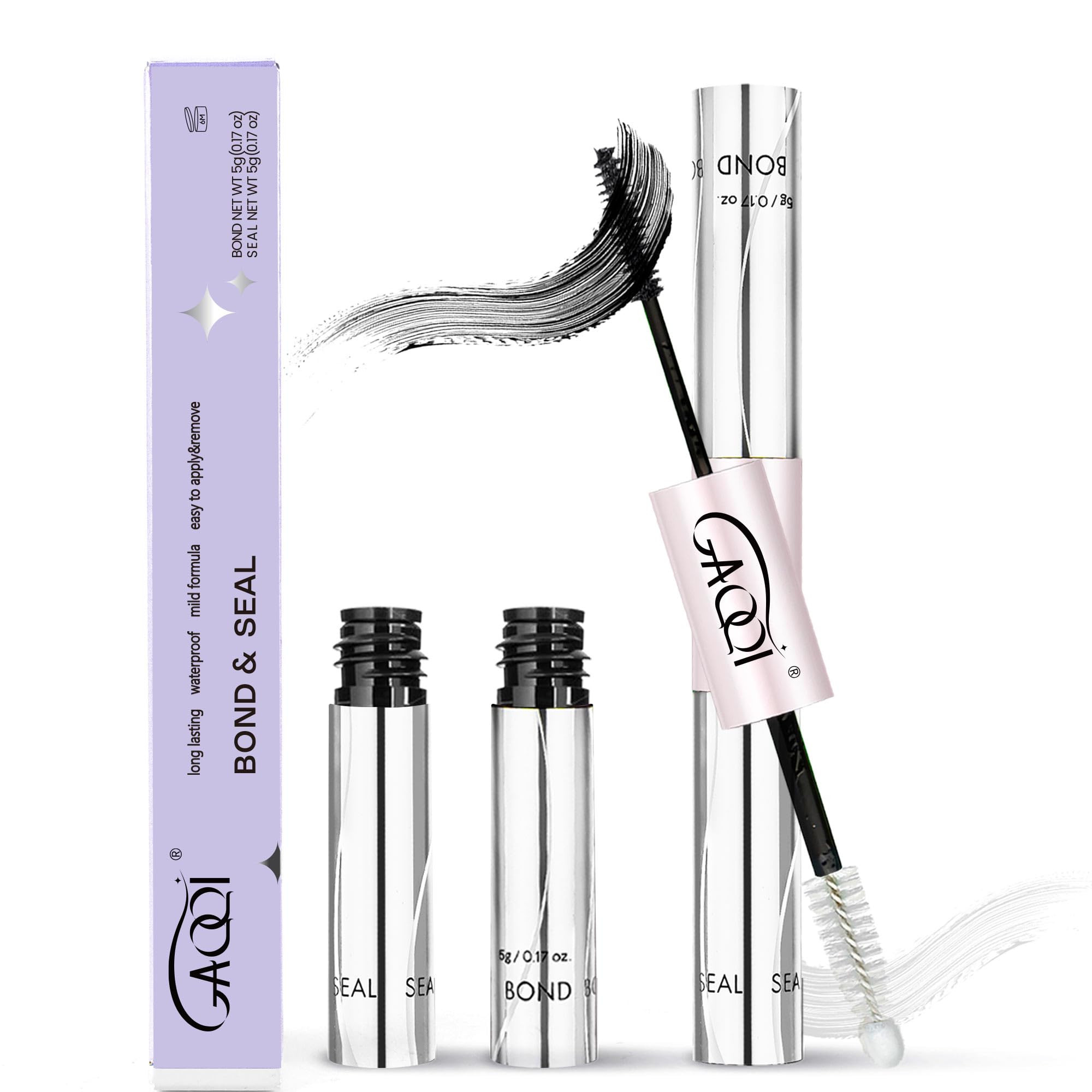 GAQQI Lash Cluster Glue, Lash Bond and Seal Waterproof, Bond & Seal Eyelash Glue for Clusters, Ey... | Amazon (US)