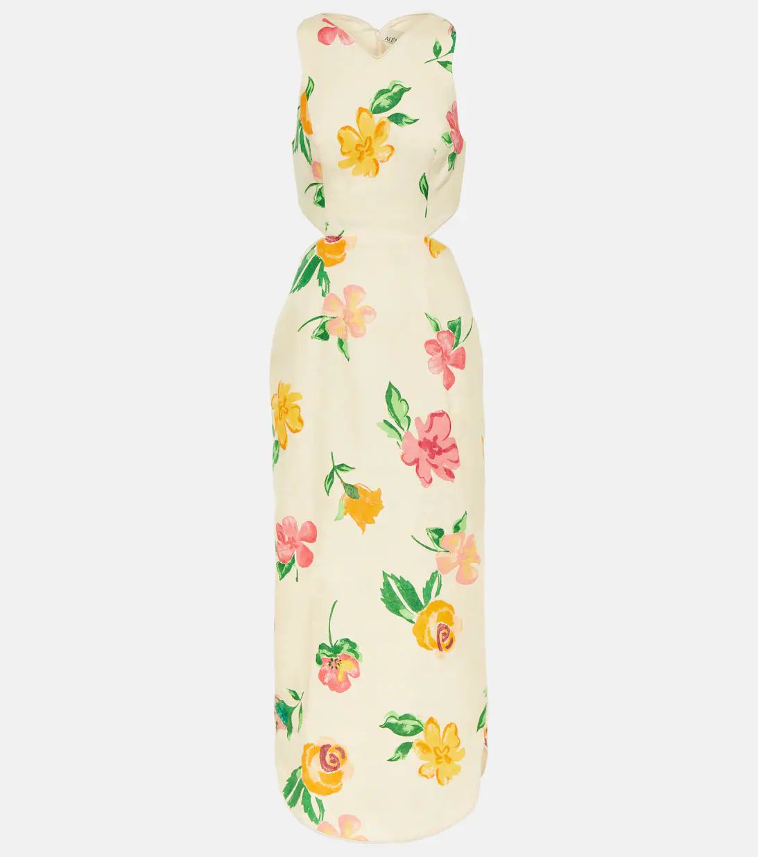 Cutout linen floral maxi dress | Mytheresa (US/CA)
