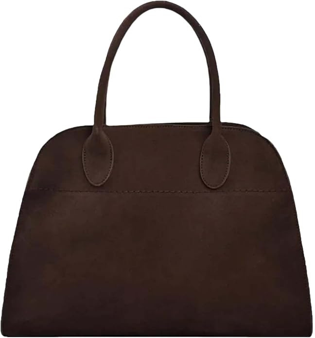 Suede Tote Bag for Women Slouchy Hobo Handbag Brown Retro Top Handle Bag Shoulder Satchel Work Ba... | Amazon (UK)