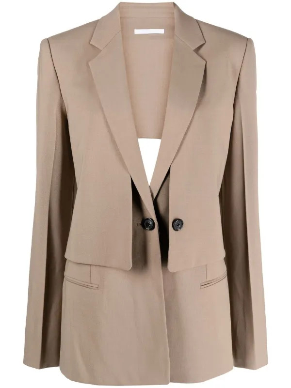 layered cut-out blazer | Farfetch Global
