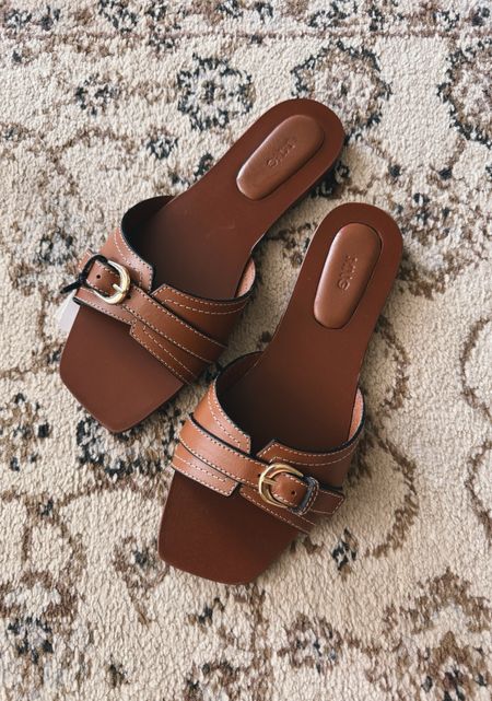 Leather slide sandals under $70 (TTS)

#LTKFindsUnder100 #LTKShoeCrush