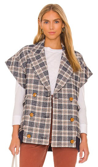 Enzo Dickey Vest in Ink Multi | Revolve Clothing (Global)