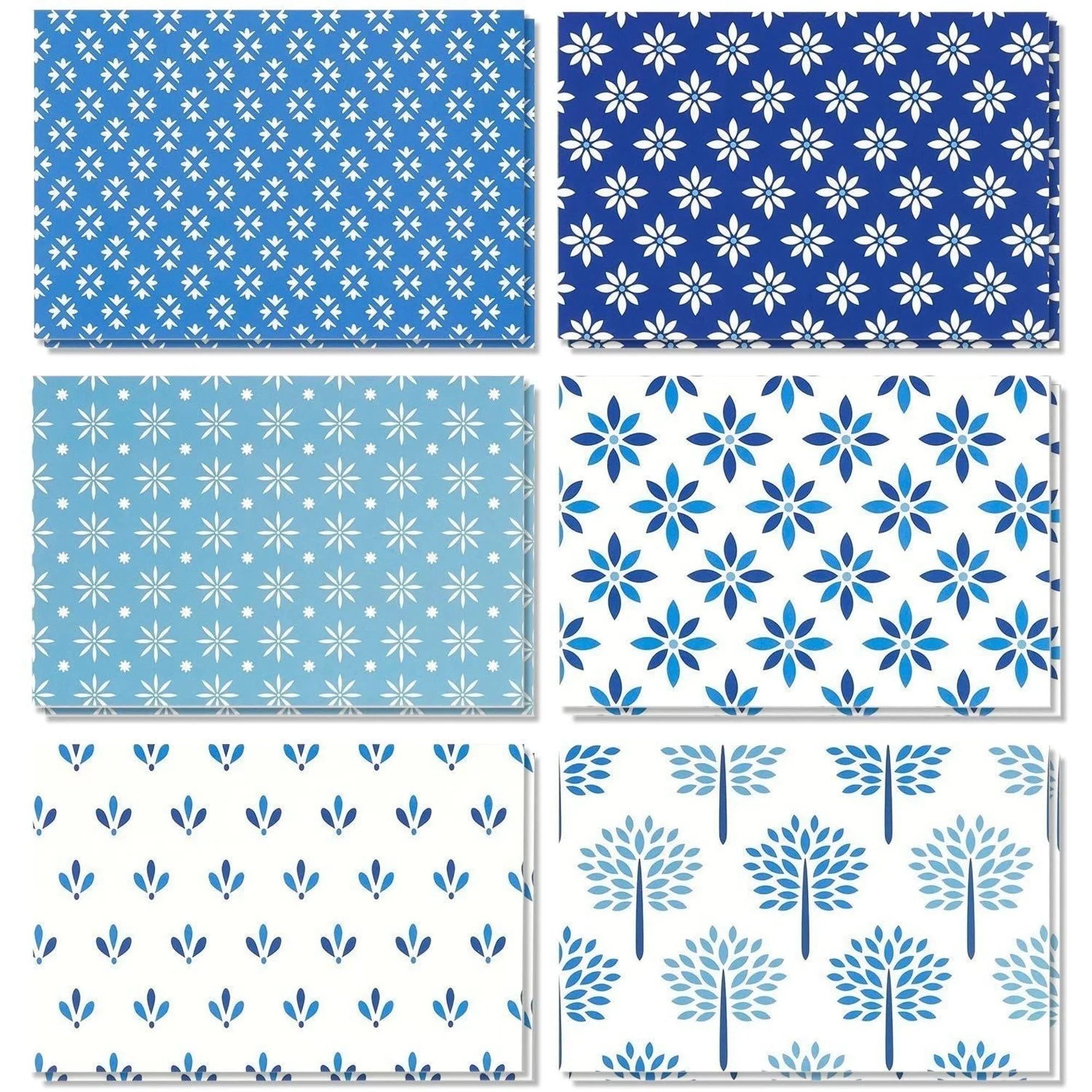 48 Pack Blue Greeting Cards Set, All Occasion Blank Notecards with Envelopes 6 - Walmart.com | Walmart (US)