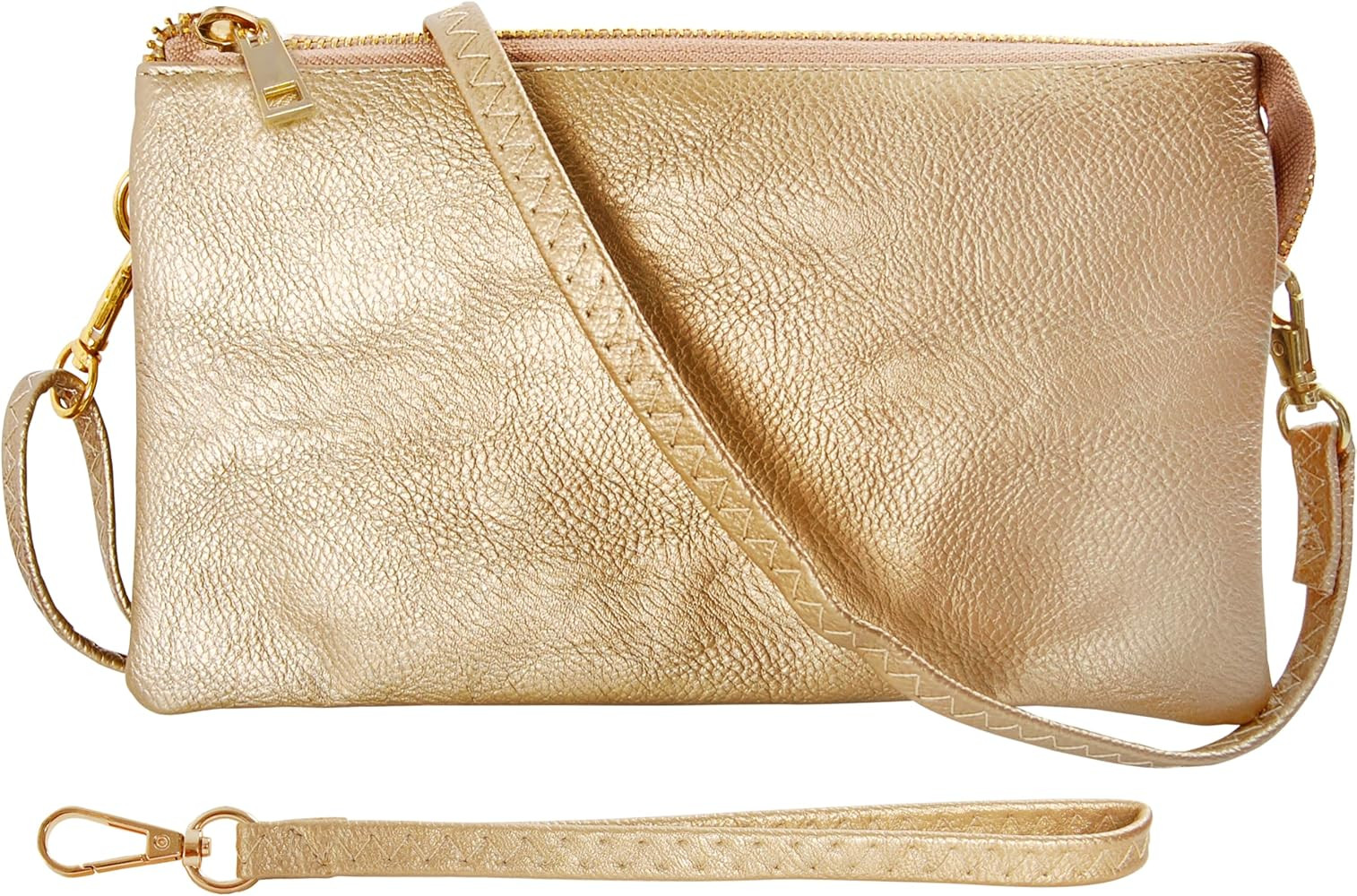 Humble Chic NY Vegan Leather Wristlet Purse for Women - Small Clutch Purse with Shoulder and Wris... | Amazon (US)