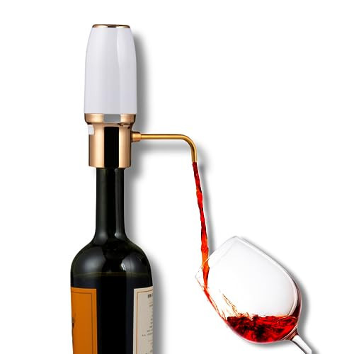 Sip & Shimmer Electric Wine Aerator, Modern Wine Aerator, Electric Wine Dispenser, Gold Wine Pourer, Wine Pump, Automatic Wine Pourer, Re-chargeable, Wine Gifts, Christmas Gift for Her, Gift for Mom | Amazon (US)